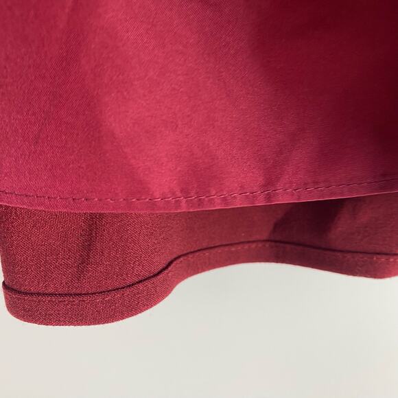 J Crew Maroon Ruffle Mini Skirt Flounce Skirt Womens Size 00 - Picture 11 of 11